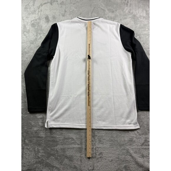 New Nike Dri-FIT Pullover Mens Large White Black 1/4 Zip Long Sleeve FJ9549-100 - Picture 10 of 13